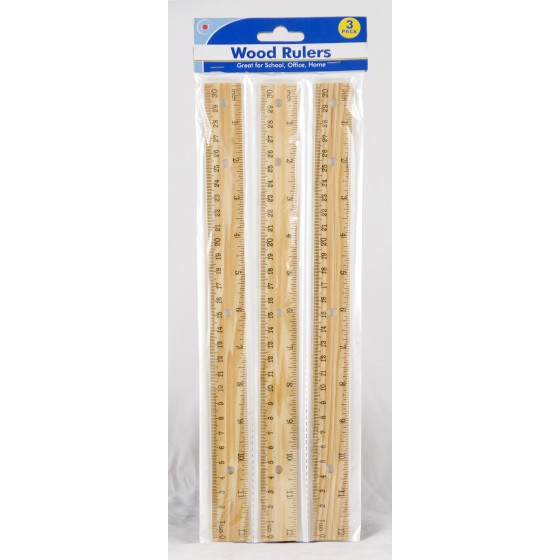 WOODEN RULER- 3 PCS