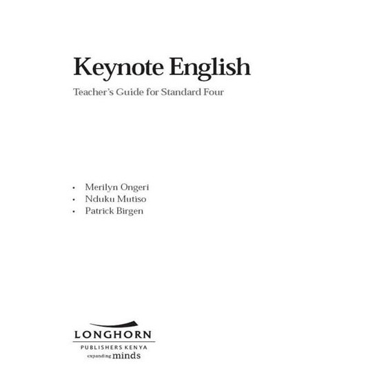 KEYNOTE ENGLISH TEACHER'S...